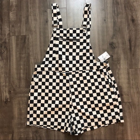 checkered overalls forever 21